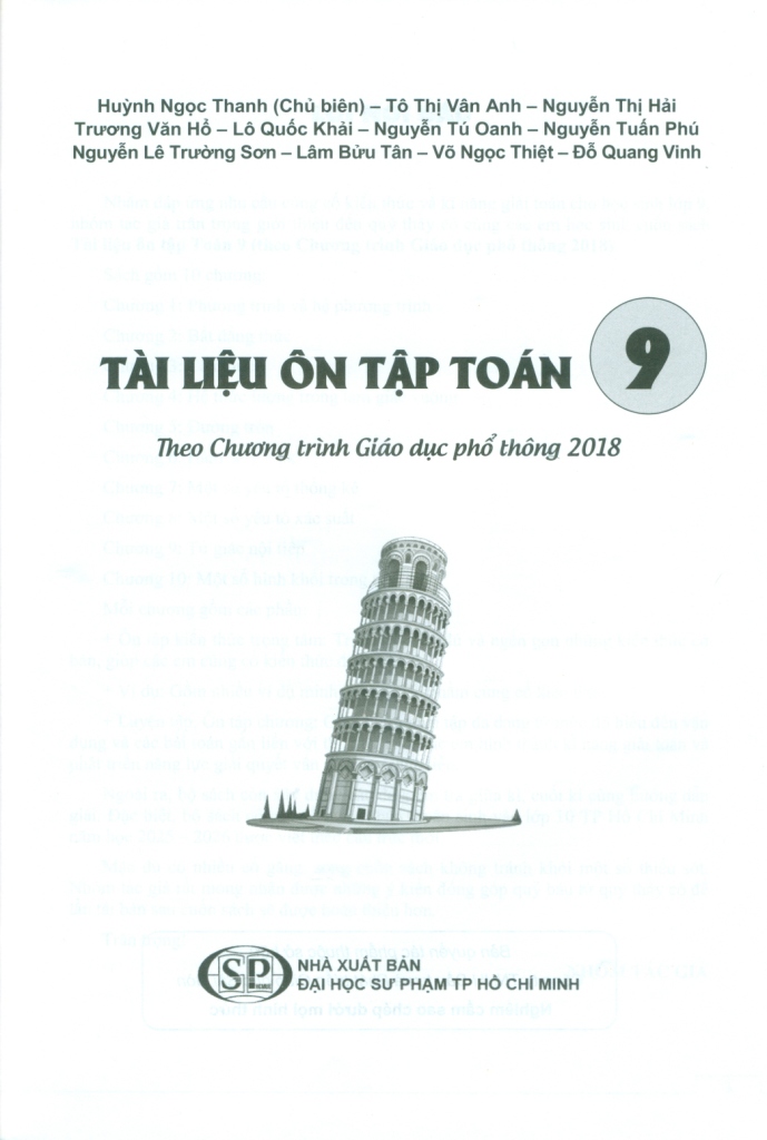 TÀI LIỆU ÔN TẬP TOÁN LỚP 9 (Theo Chương trình GDPT 2018)